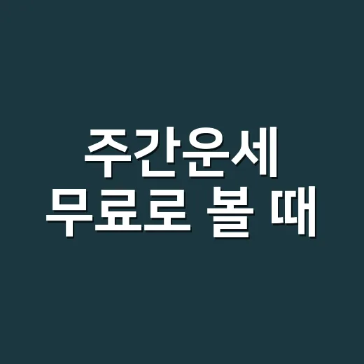 주간운세 무료로 볼 때, 왜 어떤 말은 맞는 것처럼 느껴질까요? - 요약