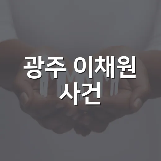 광주 이채원 사건, 우리 일상에서 무엇이 달라져야 할까요? - 요약