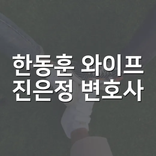 한동훈 와이프 진은정 변호사, 왜 계속 관심을 받을까요? - 요약