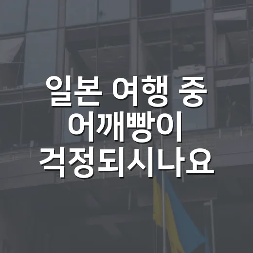 일본 여행 중 ‘어깨빵’이 걱정되시나요? - 요약