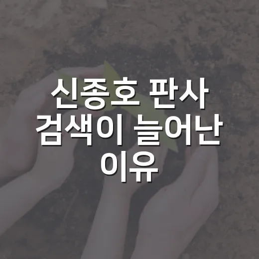 신종호 판사 검색이 늘어난 이유, 우리 생활에는 무엇이 달라질까요? - 요약