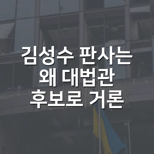 김성수 판사는 왜 대법관 후보로 거론되고 있을까요? - 요약