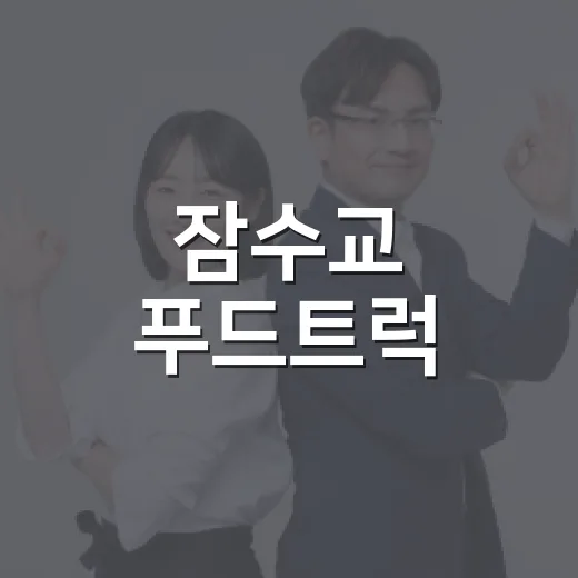 잠수교 푸드트럭, 가도 괜찮을까요? - 요약