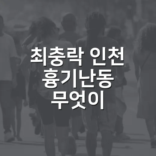 최충락 인천 흉기난동 무엇이 놓쳐졌을까요? - 요약