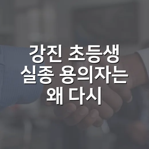 강진 초등생 실종 용의자는 왜 다시 구속됐을까요? - 요약