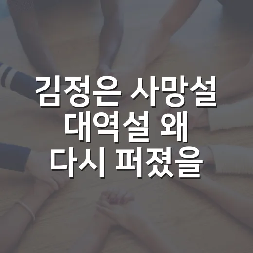 김정은 사망설 대역설 왜 다시 퍼졌을까요? - 요약