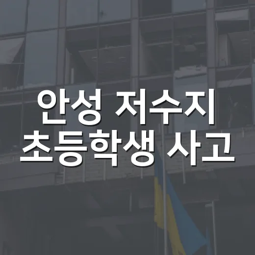 안성 저수지 초등학생 사고, 밤길에서 무엇을 봐야 할까요? - 요약