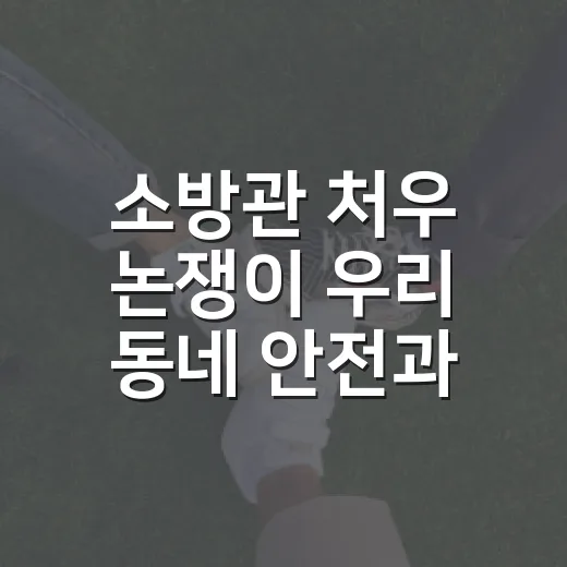 소방관 처우 논쟁이 우리 동네 안전과 무슨 관계일까요? - 요약