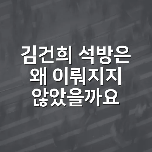 김건희 석방은 왜 이뤄지지 않았을까요? - 요약