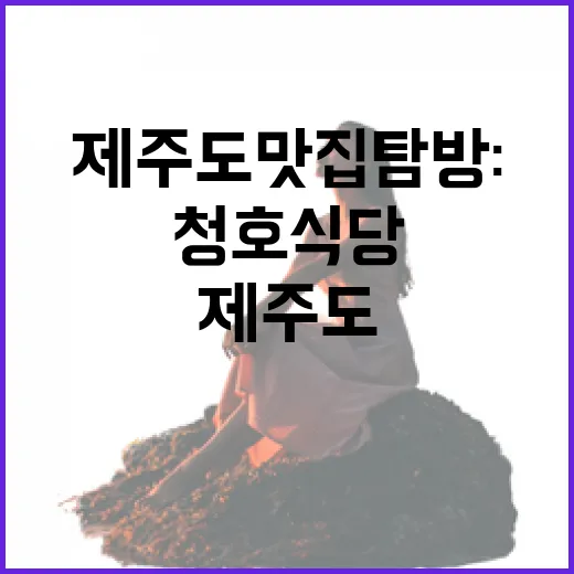 제주도 맛집 탐방: 청호식당에서 특별한 맛 경험하기 - 요약