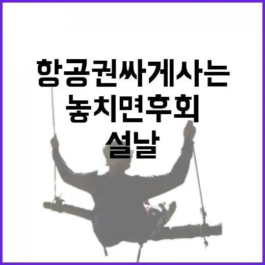 설날 항공권 싸게 …