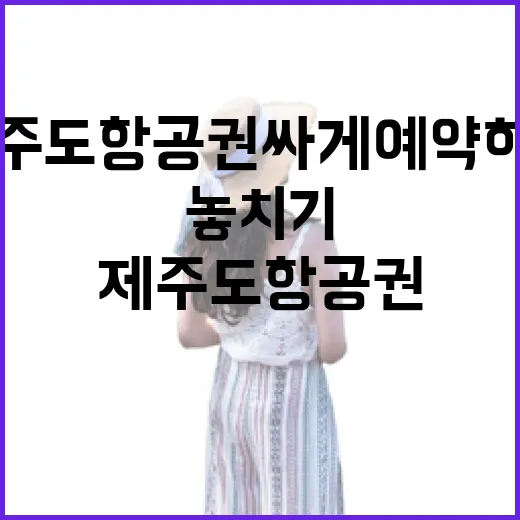 제주도항공권 싸게 예약하는 방법, 초보자도 놓치기 쉬운 포인트 - 요약