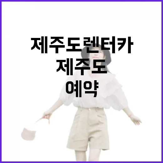 제주도렌터카 처음 예약하려면 이렇게 고르면 됩니다 - 요약