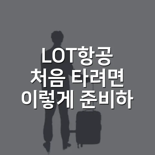 LOT항공 처음 타려면 이렇게 준비하는 방법 - 요약