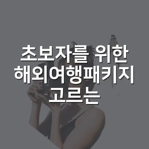 초보자를 위한 해외여행패키지 고르는 방법, 가격보다 먼저 볼 것들 - 요약