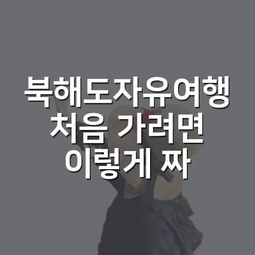 북해도자유여행 처음 가려면 이렇게 짜면 편합니다 - 요약