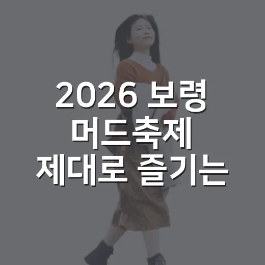 2026 보령 머드축제 제대로 즐기는 방법: 일정, 입장권, 준비물까지 - 요약