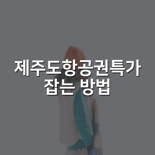 제주도항공권특가 잡는 방법, 초보자도 놓치지 않게 이렇게 보면 됩니다 - 요약