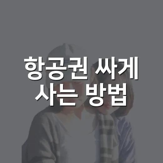 항공권 싸게 사는 방법, 초보자도 놓치기 쉬운 예약 타이밍 잡기 - 요약