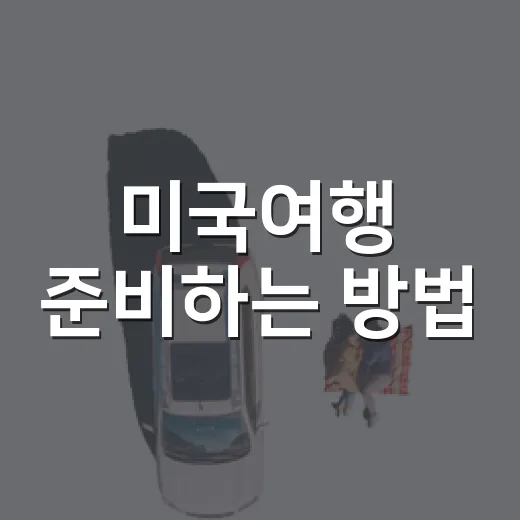 미국여행 준비하는 방법, 처음 가도 덜 헤매는 체크리스트 - 요약
