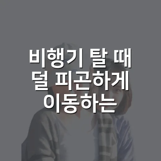 비행기 탈 때 덜 피곤하게 이동하는 방법 - 요약