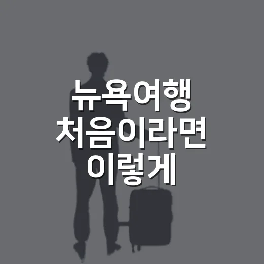 뉴욕여행 처음이라면 이렇게 준비하는 방법 - 요약