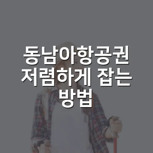 동남아항공권 저렴하게 잡는 방법, 초보 여행자라면 이렇게 준비하세요 - 요약