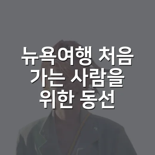 뉴욕여행 처음 가는 사람을 위한 동선 짜는 방법 - 요약