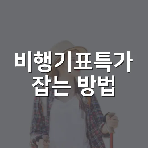 비행기표특가 잡는 방법, 초보자도 실패 줄이는 예약 순서 - 요약