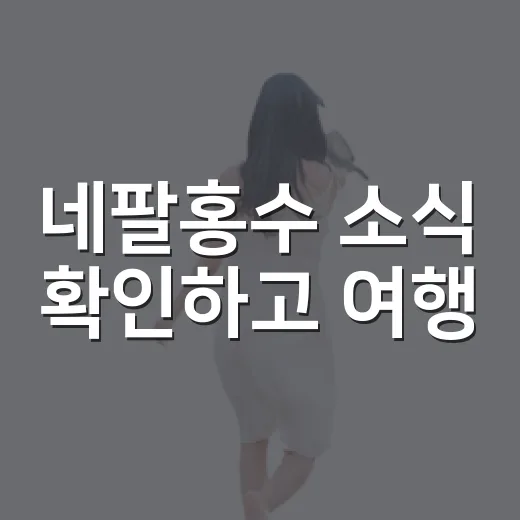 네팔홍수 소식 확인하고 여행·후원 준비하는 방법