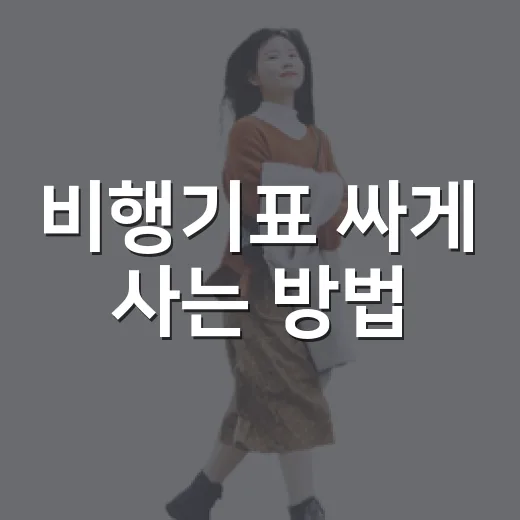 비행기표 싸게 사는 방법, 초보자도 바로 쓰는 예약 순서 - 요약