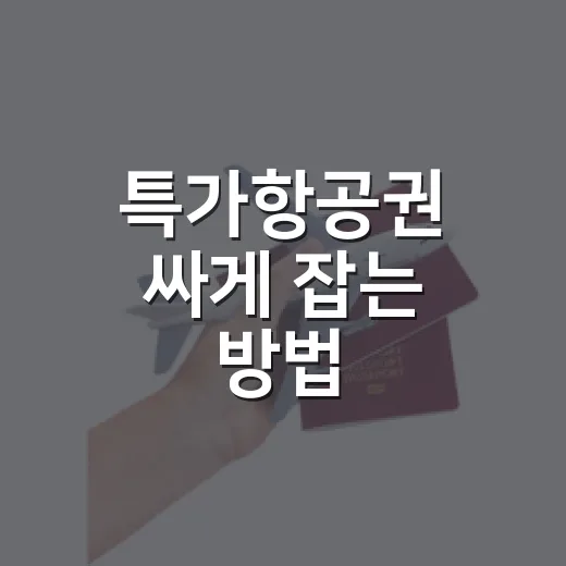 특가항공권 싸게 잡는 방법, 가격이 내려가는 타이밍부터 체크 순서까지 - 요약
