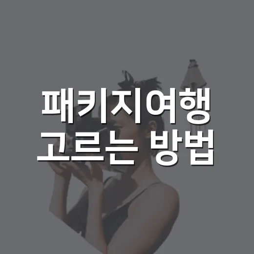 패키지여행 고르는 방법, 처음 예약할 때 놓치기 쉬운 체크포인트 - 요약