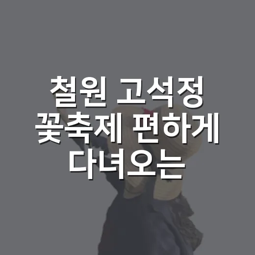 철원 고석정 꽃축제 편하게 다녀오는 방법 - 요약