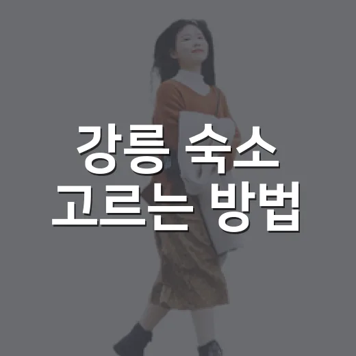 강릉 숙소 고르는 방법, 경포·안목·강릉역 중 어디가 편할까 - 요약