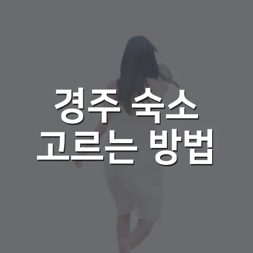 경주 숙소 고르는 방법, 황리단길·보문단지·불국사 권역별로 이렇게 잡으면 편해요 - 요약