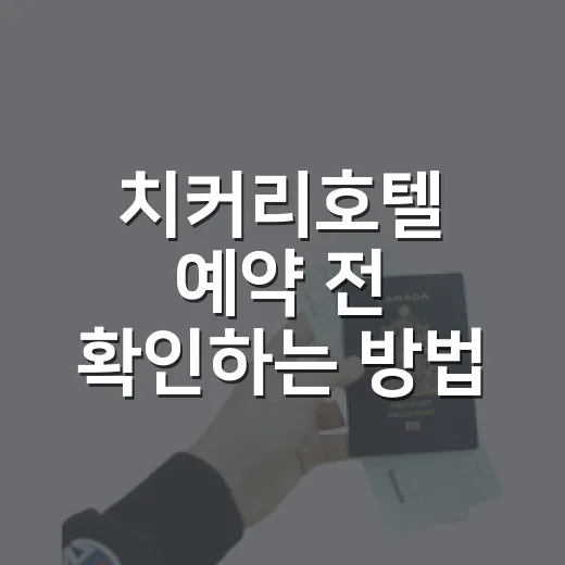 치커리호텔 예약 전 확인하는 방법, 서울 감성 숙소 고를 때 보는 포인트 - 요약