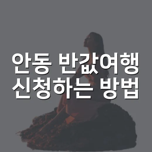 안동 반값여행 신청하는 방법, 2차 접수 전 준비 순서 - 요약