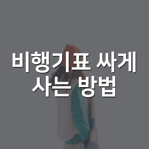 비행기표 싸게 사는 방법, 날짜보다 먼저 확인할 것들 - 요약