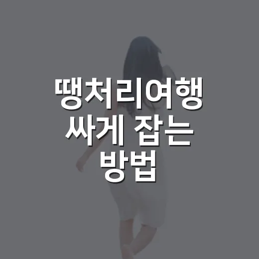 땡처리여행 싸게 잡는 방법, 초보자도 실패 줄이는 예약 요령 - 요약