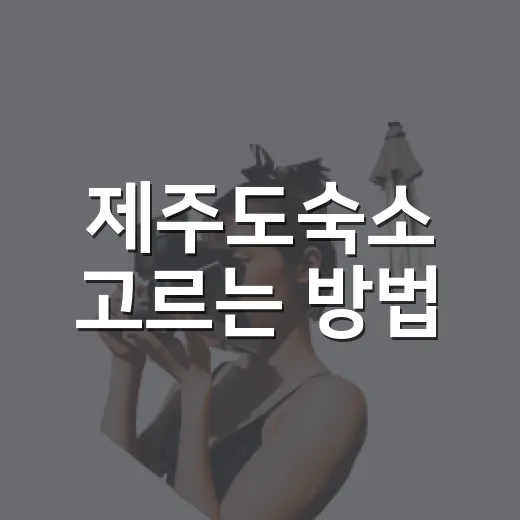 제주도숙소 고르는 방법, 동선부터 환불 규정까지 편하게 잡는 법 - 요약