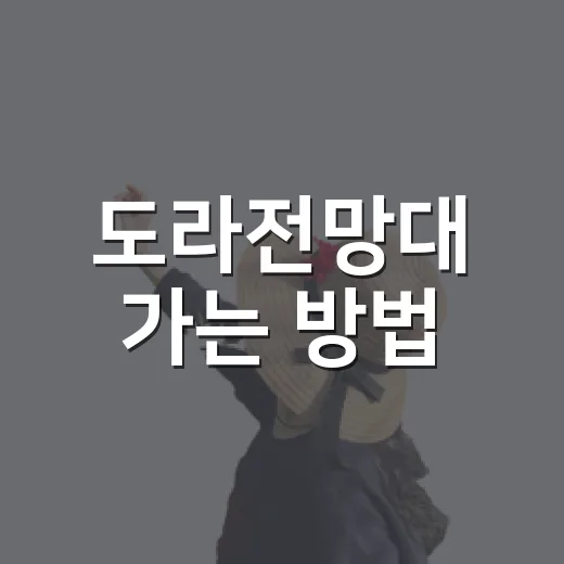 도라전망대 가는 방법, 처음 방문 전 챙길 것들 - 요약
