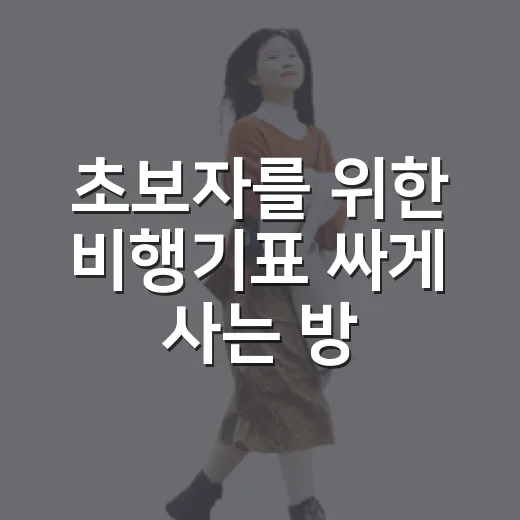초보자를 위한 비행기표 싸게 사는 방법, 날짜부터 수수료까지 보는 법 - 요약