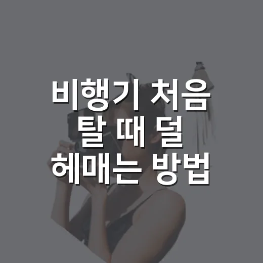 비행기 처음 탈 때 덜 헤매는 방법 - 요약
