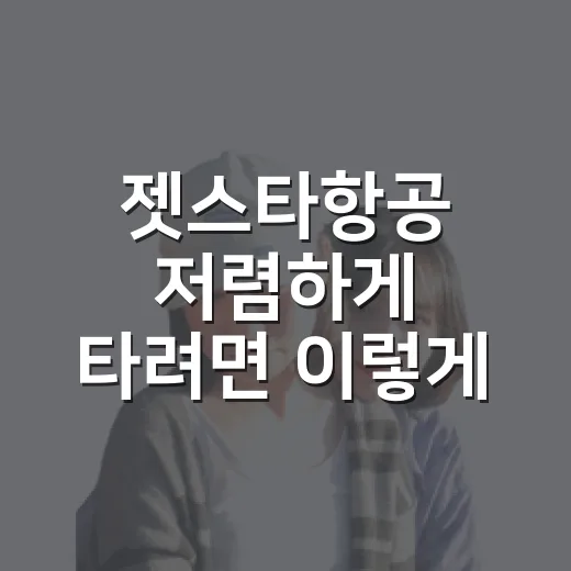 젯스타항공 저렴하게 타려면 이렇게 준비하는 방법 - 요약