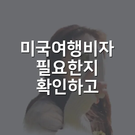 미국여행비자 필요한지 확인하고 신청하는 방법 - 요약