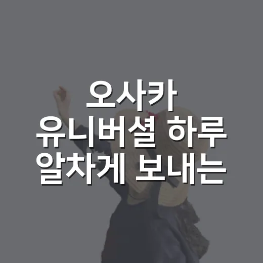 오사카 유니버셜 하루 알차게 보내는 방법 - 요약