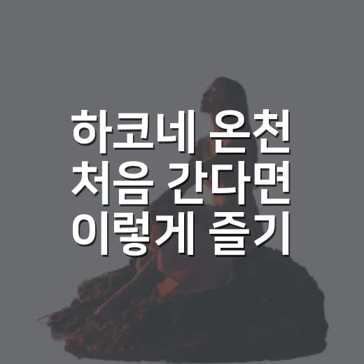 하코네 온천 처음 간다면 이렇게 즐기는 방법 - 요약