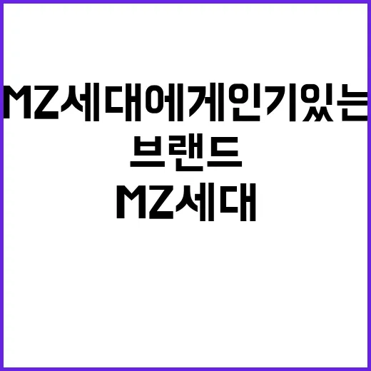 MZ세대에게 인기 있는 브랜드를 알아보는 방법 - 요약