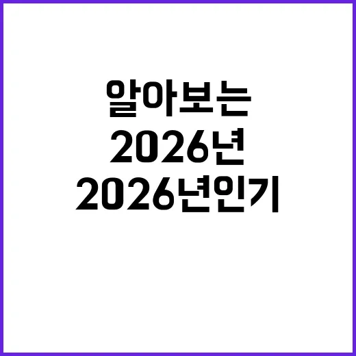 2026년 인기 브랜드를 알아보는 방법 - 요약